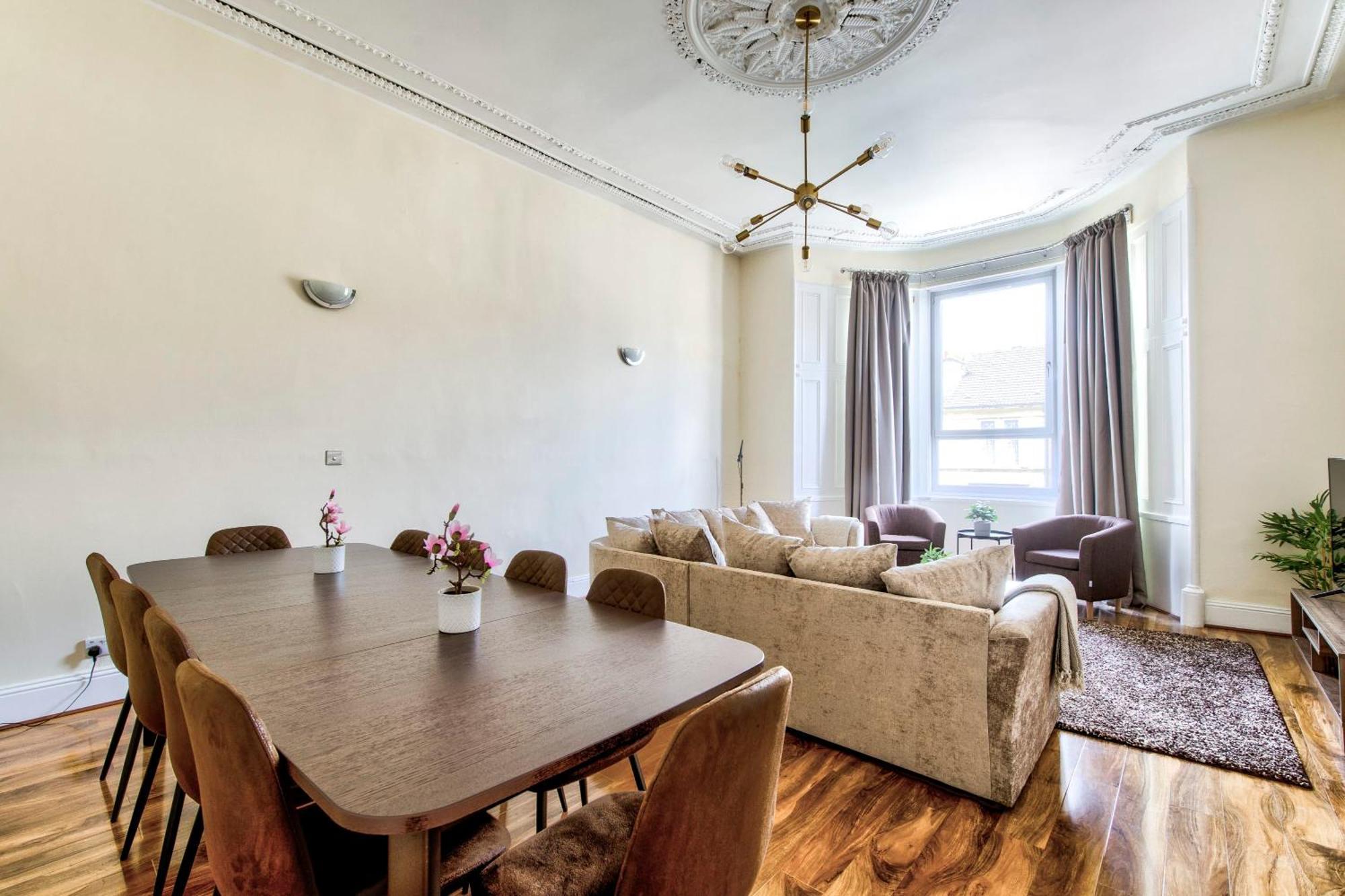 Stunning 5 Bedroom Apt, Close To City Centre, Sec, Hydro And Motorway Glasgow Exterior photo